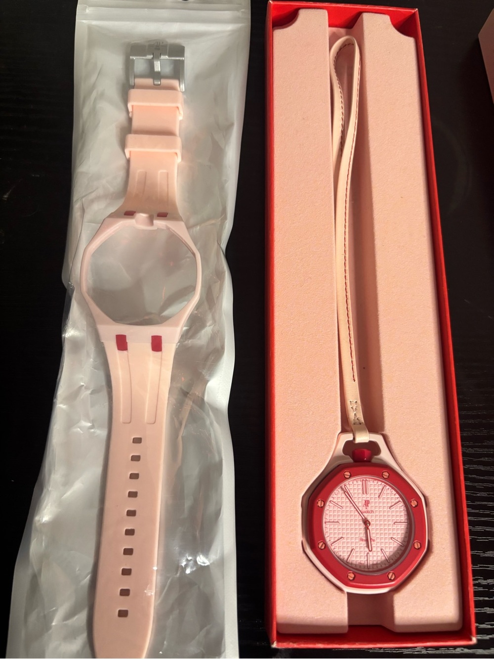 Swatch Royal Pop Limited Edition Pink/Red Octagon Quartz Analog 40mm w/ Box